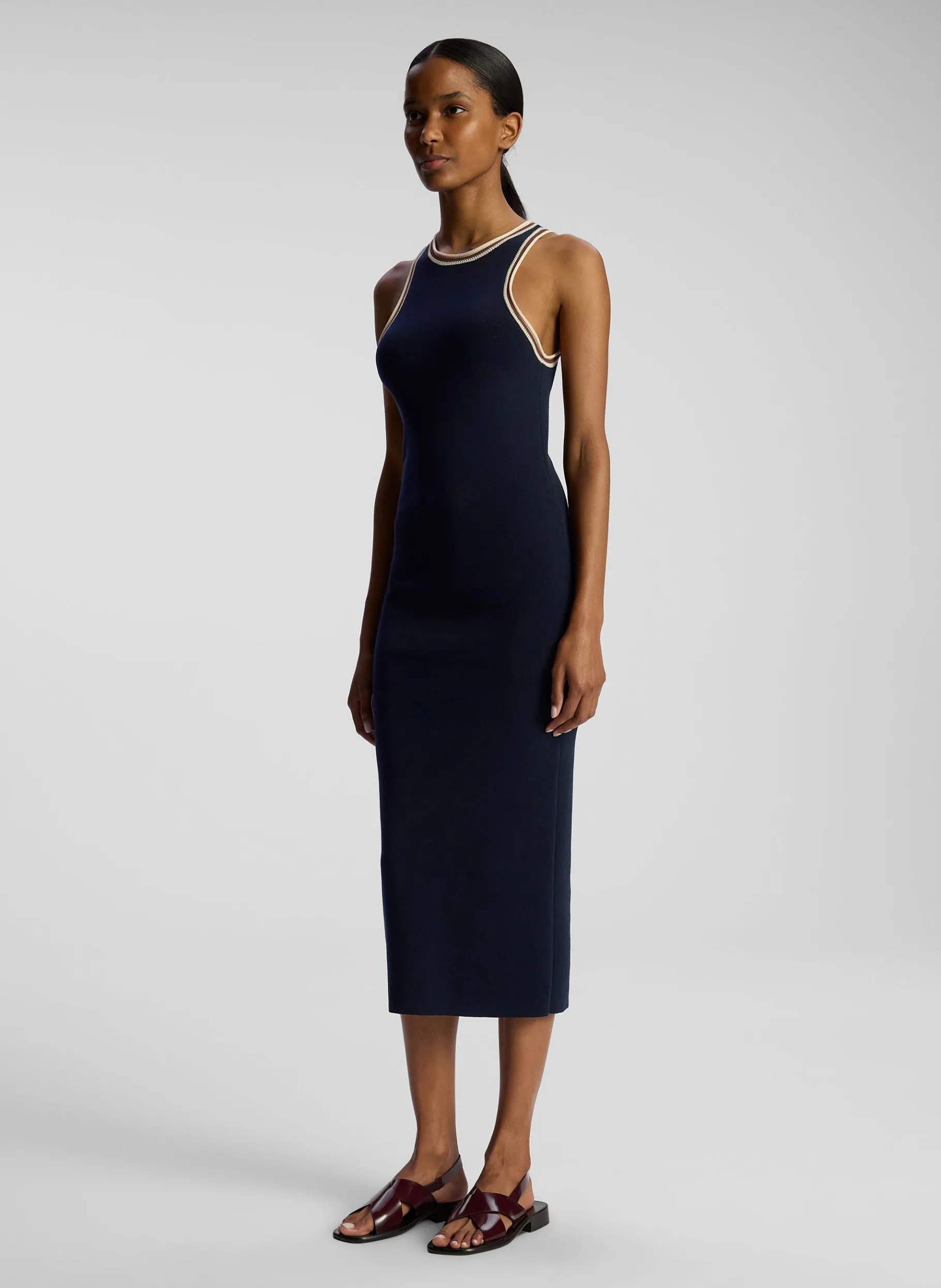 Women A.L.C. Dresses | Knitwear^Raye Contrast Trim Knit Midi Dress