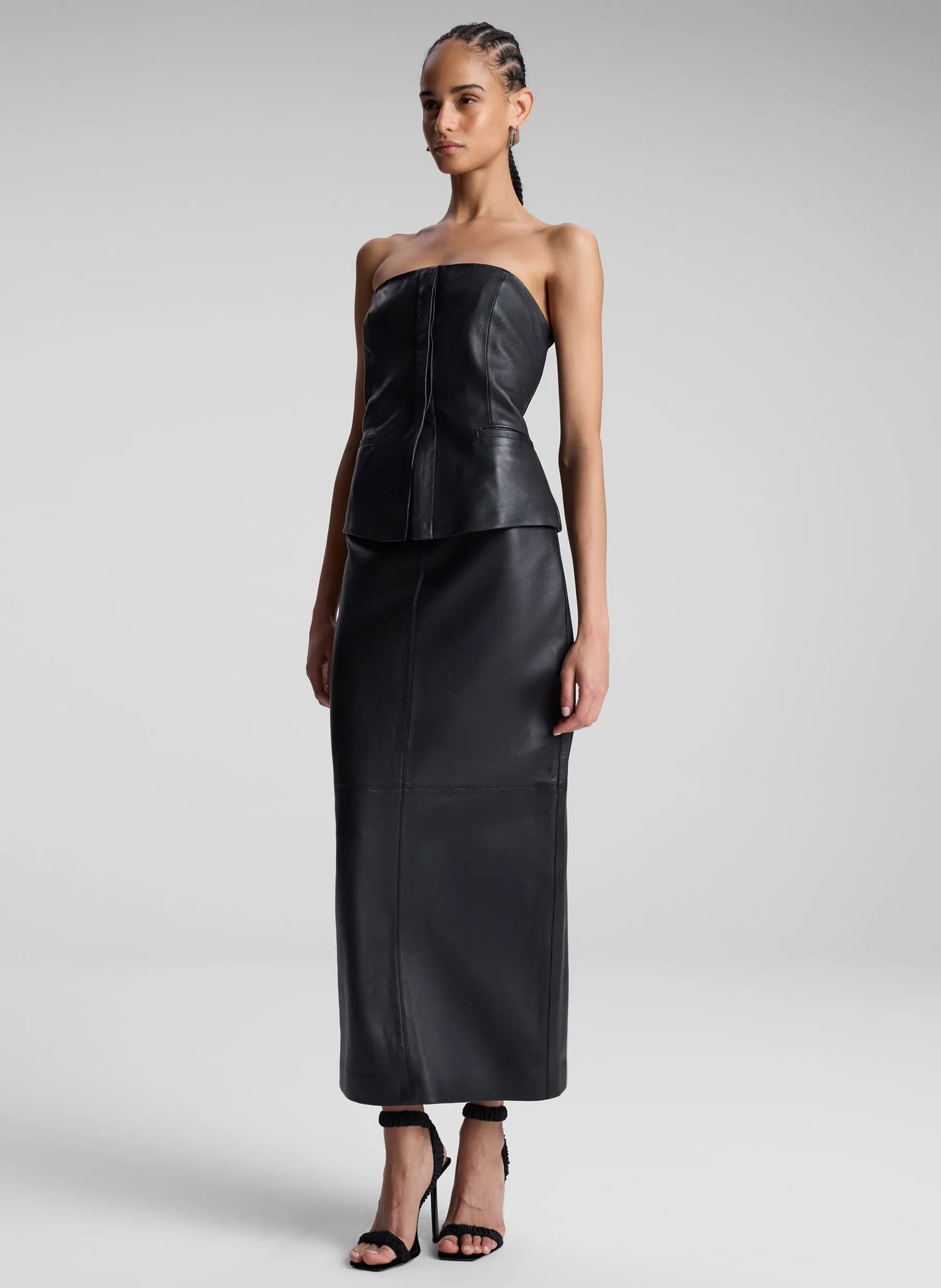 Women A.L.C. Tops^Renee Strapless Leather Top