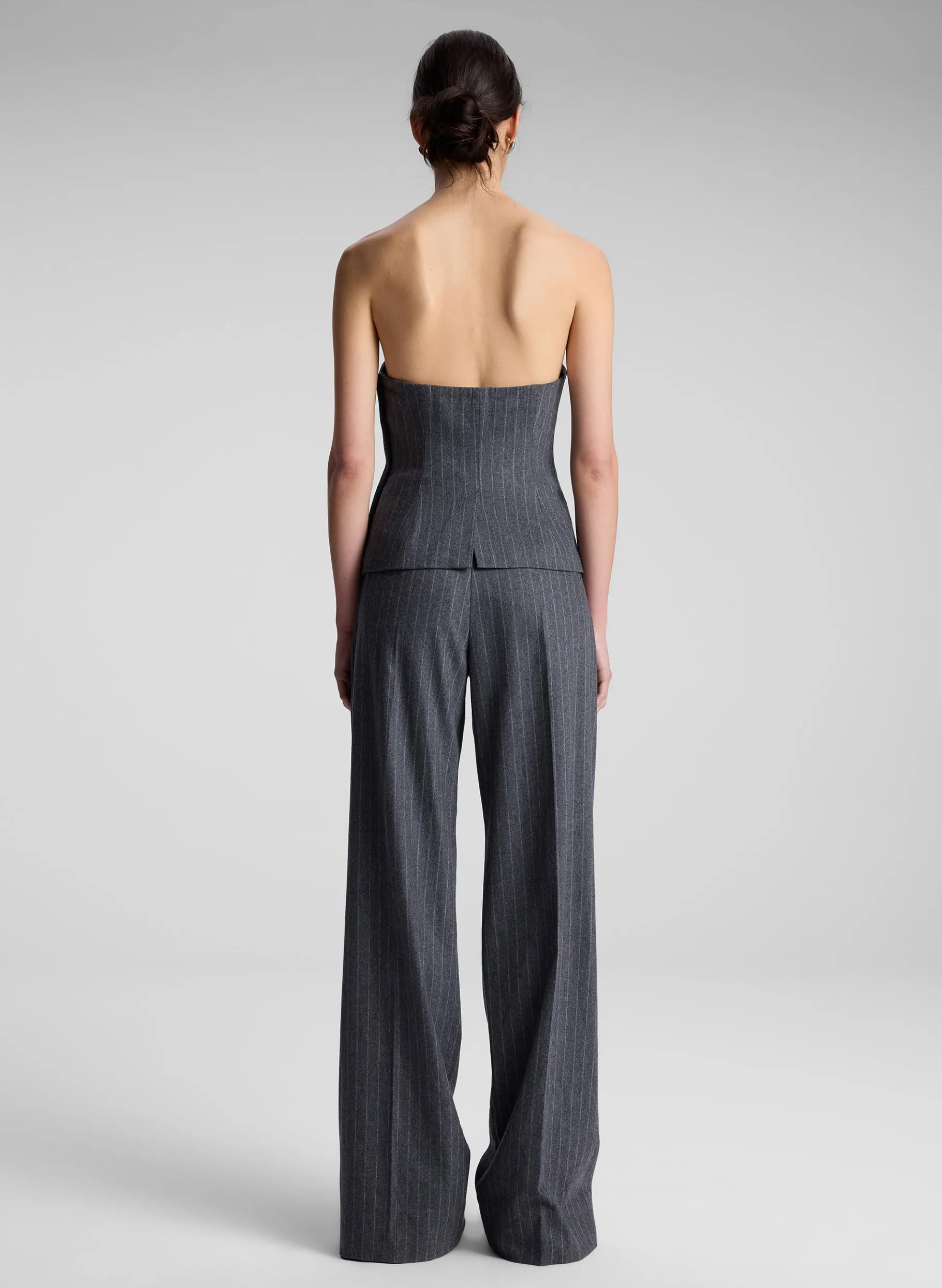 Women A.L.C. Tops | Suits^Renee Strapless Wool Cashmere Pinstripe Top