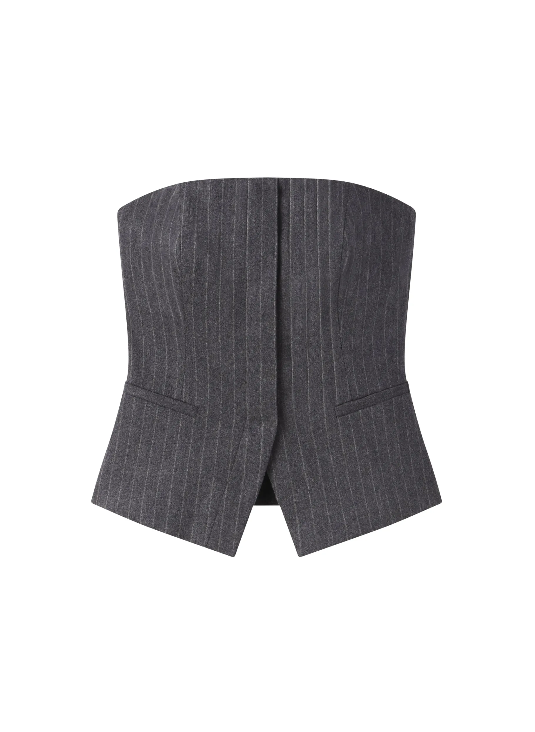 Women A.L.C. Tops | Suits^Renee Strapless Wool Cashmere Pinstripe Top