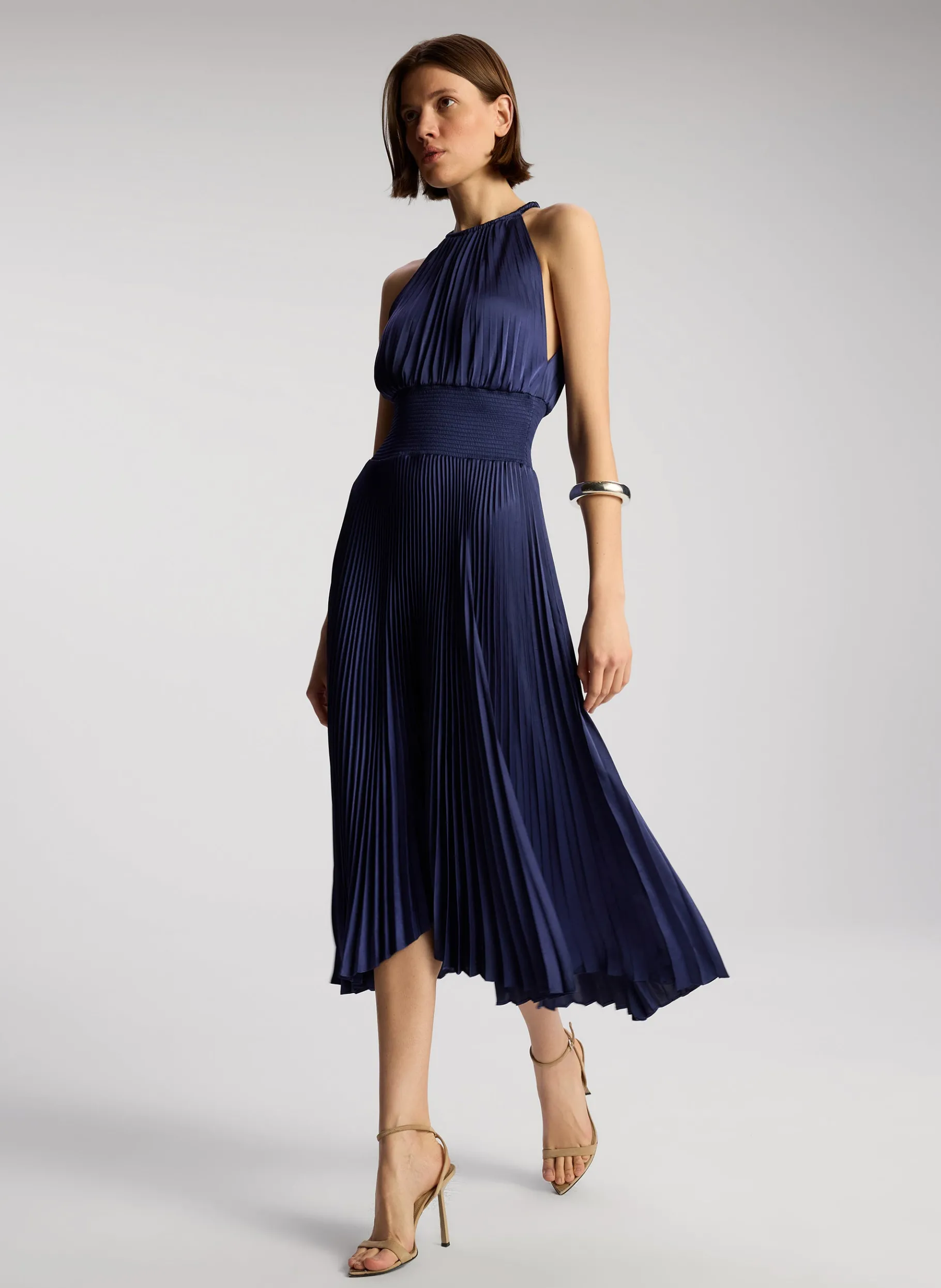 Women A.L.C. Dresses^Renzo II Satin Pleated Dress