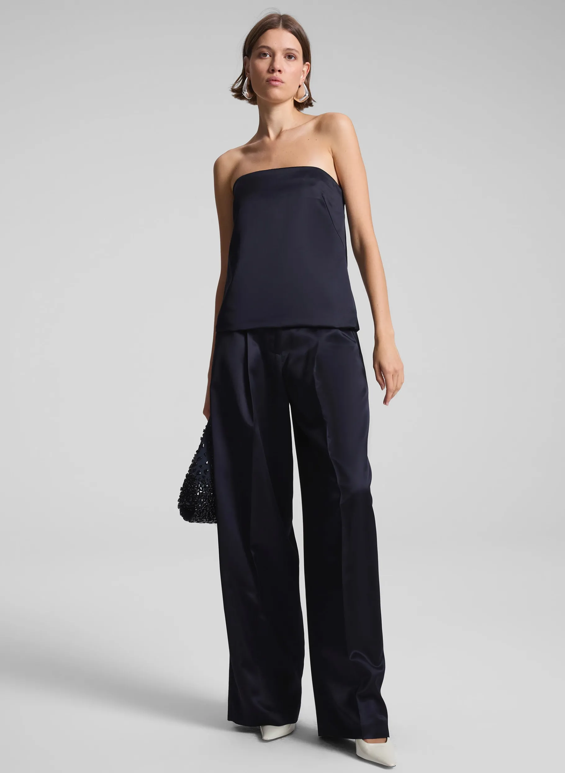 Women A.L.C. Bottoms^Ryder Satin Wide Leg Pant