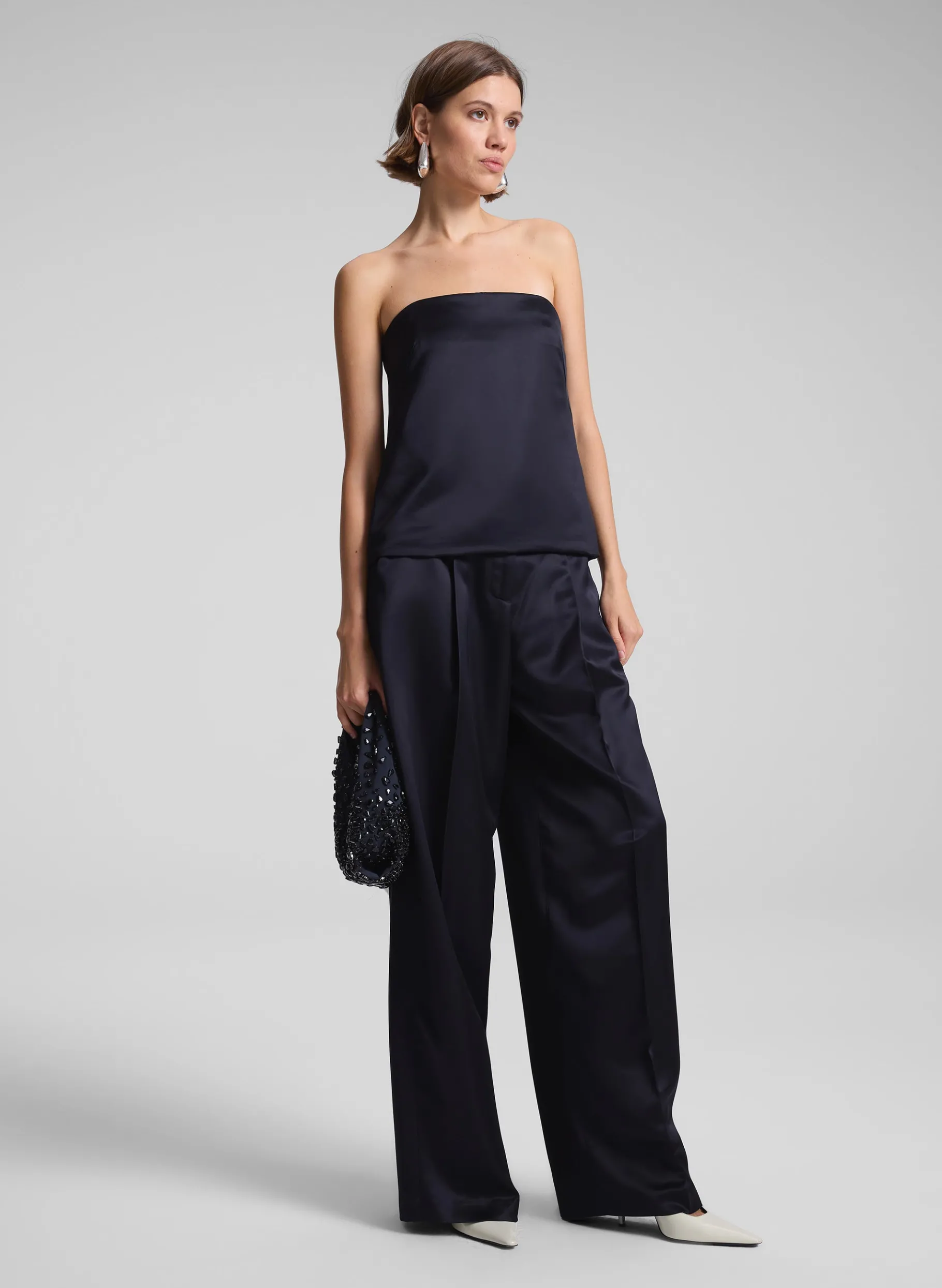 Women A.L.C. Bottoms^Ryder Satin Wide Leg Pant