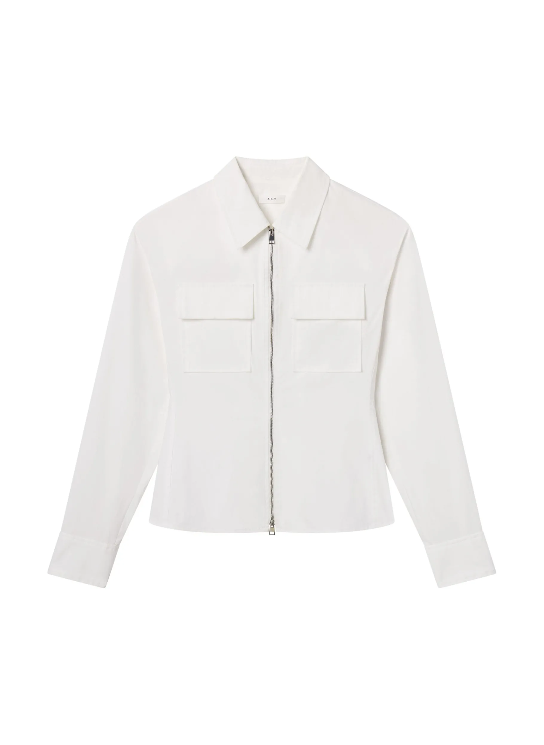 Women A.L.C. Tops^Sage Cotton Zip Top
