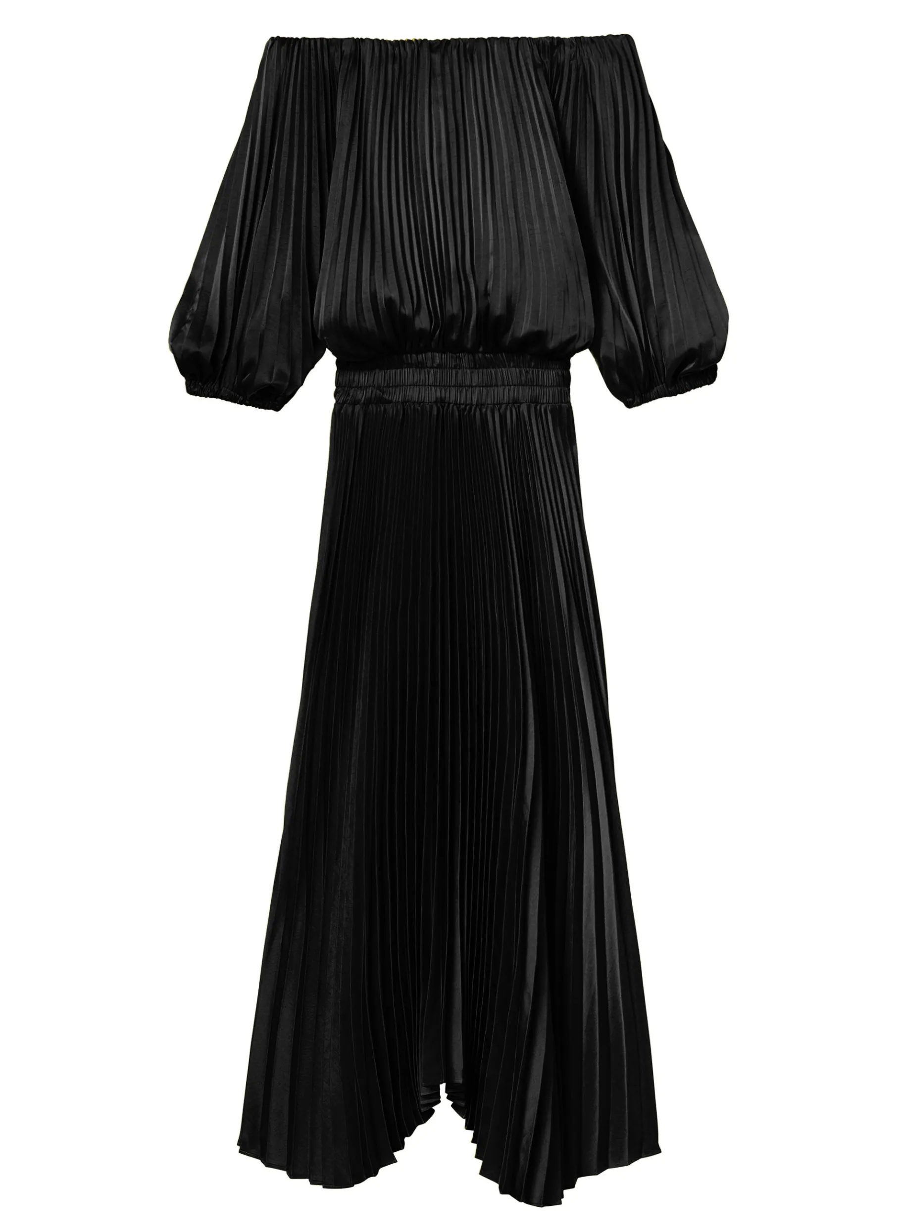Women A.L.C. Dresses^Sienna Satin Pleated Off Shoulder Dress