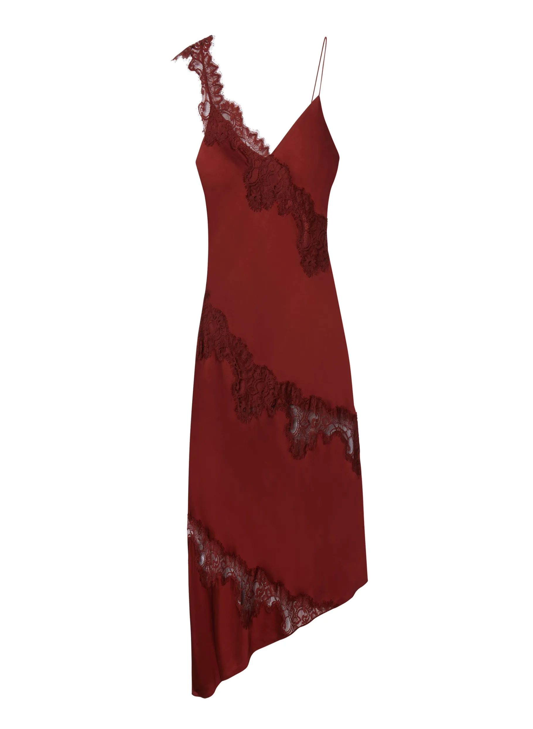 Women A.L.C. Dresses^Stella Satin And Lace Midi Dress