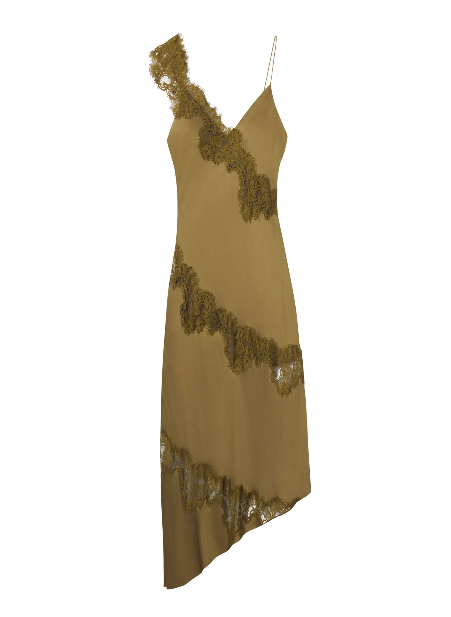 Women A.L.C. Dresses^Stella Satin And Lace Midi Dress