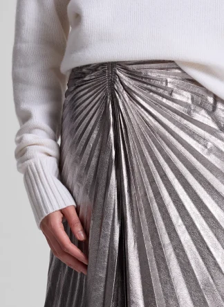 Women A.L.C. Bottoms | Skirts^Tracy Metallic Vegan Leather Skirt