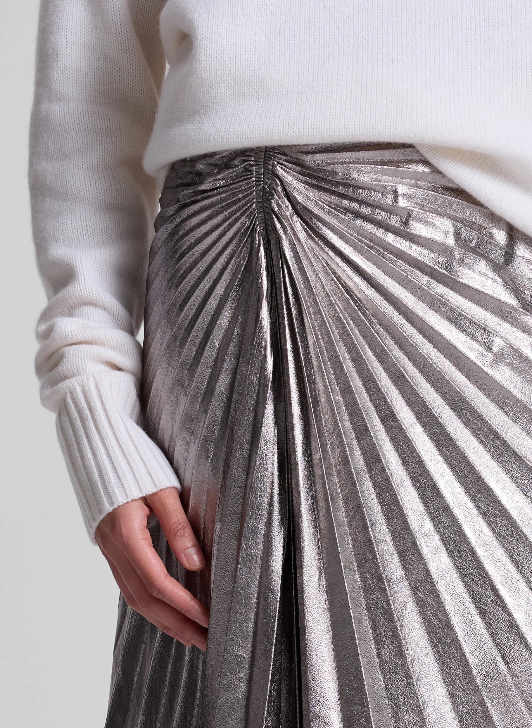 Women A.L.C. Bottoms | Skirts^Tracy Metallic Vegan Leather Skirt