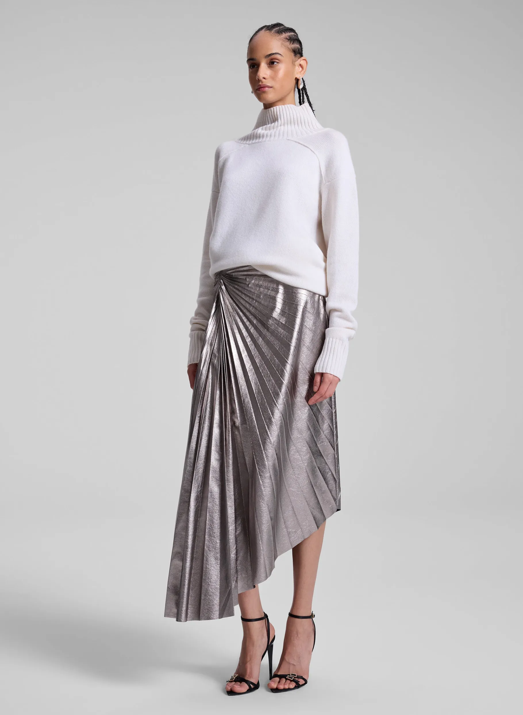Women A.L.C. Bottoms | Skirts^Tracy Metallic Vegan Leather Skirt
